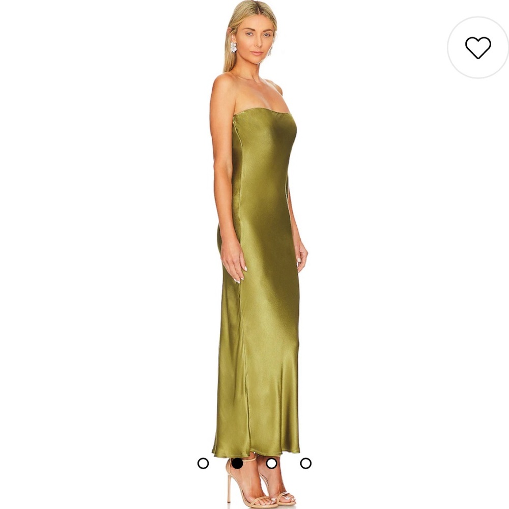 x REVOLVE Angel Strapless Midi Dress in Olive